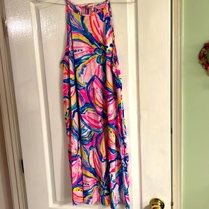 Size large Lilly Pulitzer halter cotton dress
